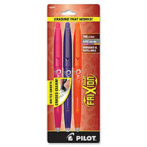 FriXion Ball Erasable Gel Pen - Fine Point Type - 0.7 mm Point Size - Refillable - Assorted Gel-based Ink - 3 / Pack
