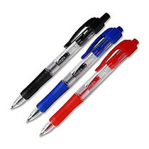Integra Retractable 0.5mm Gel Pen - Fine Point Type - 0.5 mm Point Size - Black Gel-based Ink - Black Barrel - 1 Dozen