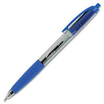 Integra Rubber Grip Retractable Ballpoint Bold Pen - Bold Point Type - 1.2 mm Point Size - Blue - 1 Dozen