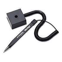 MMF Square-Base Pen - Refillable - Blue - Black Barrel - 1 Each