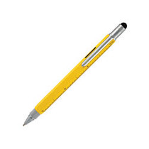 Monteverde; One Touch Tool Pen, Medium Point, 0.8 mm, Yellow Barrel, Black Ink