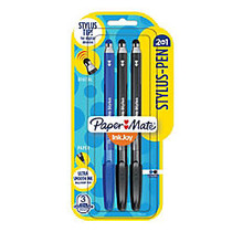 Paper Mate InkJoy 100ST 2 in 1 Ballpoint Stylus Pens, Bold Point, 1.0 mm, Assorted, Pack Of 3