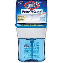 Clorox Pump 'N Clean Bathroom/Multi-purpose Cleaner - Liquid Solution - 12 fl oz - Rain Clean, Fresh Scent - 1 Each - White