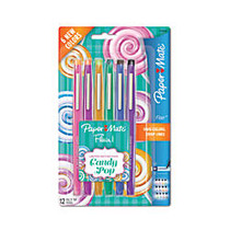 Paper Mate; Flair; Candy Pop Felt-Tip Markers, 1.0 mm, Medium Point, Assorted Colors, Pack Of 12