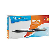 Paper Mate; InkJoy; 500RT Retractable Ballpoint Pens, Medium Point, 1.0 mm, Black Barrel, Black Ink, Box Of 12