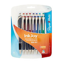 Paper Mate; InkJoy&trade; 550 RT Ballpoint Pens, Medium Point, 1.0 mm, Assorted Translucent Barrels, Assorted Ink Colors, Pack Of 8