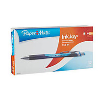 Paper Mate; InkJoy&trade; 550 RT Ballpoint Pens, Medium Point, 1.0 mm, Translucent Blue Barrels, Blue Ink, Pack Of 12