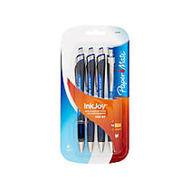 Paper Mate; InkJoy&trade; 550 RT Ballpoint Pens, Medium Point, 1.0 mm, Translucent Blue Barrels, Blue Ink, Pack Of 4