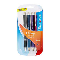 Paper Mate; InkJoy&trade; 700RT Retractable Ballpoint Pens, Medium Point, 1.0 mm, Assorted Barrels, Black Ink, Pack Of 4