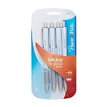 Paper Mate; InkJoy&trade; 700RT Retractable Ballpoint Pens, Medium Point, 1.0 mm, White Barrels, Assorted Ink Colors, Pack Of 4