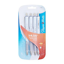 Paper Mate; InkJoy&trade; 700RT Retractable Ballpoint Pens, Medium Point, 1.0 mm, White Barrels, Blue Ink, Pack Of 4