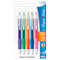 Paper Mate; Retractable Gel Pens, Medium Point, 0.7 mm, Assorted Fashion Barrels, Assorted Fashion Ink Colors, Pack Of 5