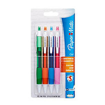 Paper Mate; Retractable Gel Pens, Medium Point, 0.7 mm, Assorted Translucent Barrel, Assorted Ink Colors, Pack Of 4