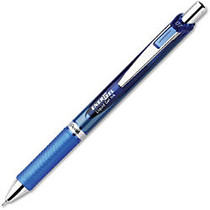 Pentel EnerGel RTX Retractable Liquid Gel Pen - Medium Point Type - 0.7 mm Point Size - Needle Point Style - Refillable - Blue Gel-based Ink - Blue, Silver Barrel - 1 Each