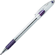 Pentel R.S.V.P Ballpoint Stick Pen - Fine Point Type - 0.7 mm Point Size - Refillable - Violet - Clear Barrel