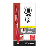 Pilot; FriXion; Erasable Rollerball Gel Pen, Fine Point, 0.7 mm, Red Barrel, Red Ink