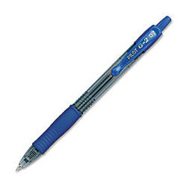 Pilot; G2 Retractable Gel Ink Pens, Fine Point, 0.7 mm, Translucent Barrel, Blue Ink, Pack Of 2