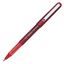 Pilot; V-Ball&trade; Liquid Ink Rollerball Pens, Extra Fine Point, 0.5 mm, Red Barrel, Red Ink, Pack Of 12