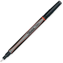 Sharpie Porous Point Pen - Fine Point Type - Red - Silver Barrel - 1 Each