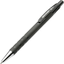 SKILCRAFT Rubberized Barrel Retractable Ballpoint Pen - Fine Point Type - Refillable - Black - Rubber Barrel - 1 Dozen