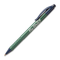 SKILCRAFT; Bio-Write; Retractable Pens, Fine Point, Blue Ink, Pack Of 12 (AbilityOne 7520-01-578-9301)