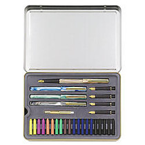 Staedtler; 5-Nib Calligraphy Set, Assorted Points, Assorted Barrels, Assorted Ink Colors