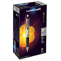 uni-ball; 207&trade; Impact&trade; RT Gel Pens, Bold Point, 1.0 mm, Gray Barrel, Blue Ink, Pack Of 12