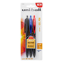 uni-ball; 307&trade; Gel Pens, Medium Point, 0.7 mm, Black Barrel, Assorted Ink Colors, Pack Of 3