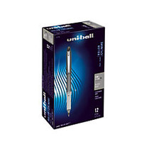 uni-ball; Grip Rollerball Pens, Fine Point, 0.7 mm, Black Barrel, Black Ink, Pack Of 12