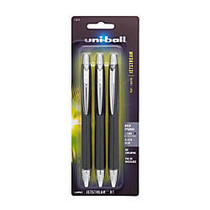uni-ball; JetStream&trade; RT Retractable Ballpoint Pens, Bold Point, 1.0 mm, Black Barrel, Black Ink, Pack Of 3