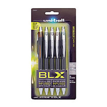 uni-ball; JetStream&trade; RT Retractable Ballpoint Pens, Bold Point, 1.0 mm, Black Barrels, Assorted Ink Colors, Pack Of 5