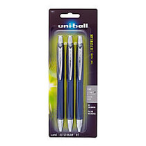 uni-ball; JetStream&trade; RT Retractable Ballpoint Pens, Fine Point, 0.7 mm, Blue Barrel, Black Ink, Pack Of 3
