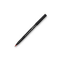 uni-ball; Onyx; Rollerball Pen, Extra Fine Point, 0.5 mm, Black Barrel, Red Ink