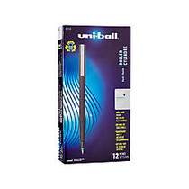 uni-ball; Rollerball&trade; Micro Point, 0.5 mm, 80% Recycled Pens, Black Barrel, Green Ink, Pack Of 12