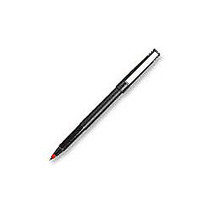 uni-ball; Rollerball&trade; Pen, Extra Fine Point, 0.5 mm, Black Barrel, Red Ink