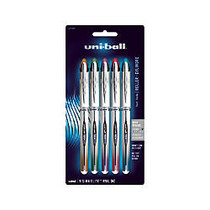 uni-ball; Vision&trade; Elite&trade; BLX Series Rollerball Pens, Bold Point, 0.8 mm, Assorted Ink Colors, Pack Of 5