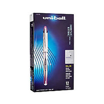 uni-ball; Vision&trade; Elite&trade; BLX Series Rollerball Stick Pens, Bold Point, 0.8 mm, White Barrel, Black; Purple Ink, Pack Of 12