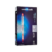 uni-ball; Vision&trade; Elite&trade; Liquid Ink Rollerball Pens, Bold Point, 0.8 mm, White Barrel, Red Ink, Pack Of 12
