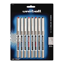 uni-ball; Vision&trade; Elite&trade; Liquid Rollerball Pens, Bold Point, 0.7 mm, Gray Barrels, Assorted Ink Colors, Pack Of 8