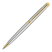 Waterman; Hemisphere Ballpoint Pen, Medium Point, 1.0 mm, Gold/Silver Barrel, Blue Ink