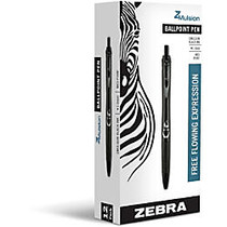 Zebra Pen Z-Mulsion - 1 mm Point Size - Refillable - Black Emulsion Ink