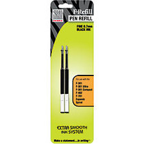 Zebra; Ballpoint F-Refills For F-301, F-301 Ultra & 301 A Pens, Fine Point, 0.7 mm, Black, Pack Of 2