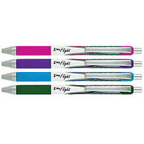 Zebra; Z-Grip&trade; Flight Retractable Ballpoint Pens, Bold Point, 1.2 mm, Assorted Colors, Pack Of 4