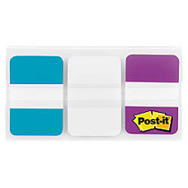Post-it; Durable Filing Tabs, 1 inch; x 1 1/2 inch;, Assorted Colors, 22 Flags Per Pad, Pack Of 3 Pads