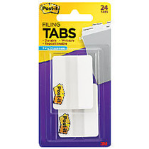 Post-it; Durable Filing Tabs, 2 inch;, White, Pack Of 24