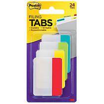 Post-it; Durable Tabs, 2 inch;, Assorted Colors, Pad Of 24 Flags