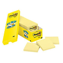Post-it; Notes Cabinet Pack, 3 inch; x 3 inch;, Canary Yellow;, Pack Of 24 Pads