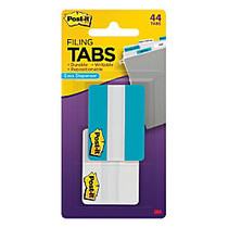 Post-it; Solid Color Tabs, 2 inch; x 1 1/2 inch;, Assorted Colors, 22 Tabs Per Pad, Pack Of 2 Pads