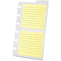 Ampad Crossover Notebook Stick-on Task Pad Refills - 3 inch; x 3 inch; - Square - 30 Sheets per Pad - Ruled - Light Yellow - Self-stick, Self-adhesive, Tab, Punched, Repositionable - 2 / Pack