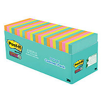 Post-it; Miami Collection Super Sticky Notes, 3 inch; x 3 inch;, Assorted Colors, 70 Sheets Per Pad, Pack Of 24 Pads